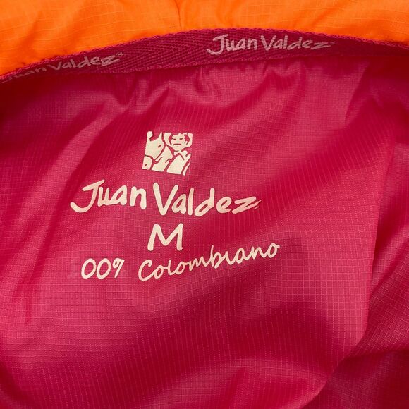 Juan Valdez Colombia Pink Orange Hooded Windbreaker M - Picture 13 of 15